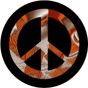 PEACE SIGN: Tiger Eye Quilt--MAGNET