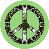 PEACE SIGN: Turtle Mandala--BUTTON