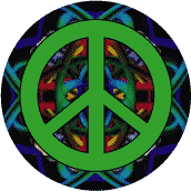 PEACE SIGN: Urban Jungle--BUTTON