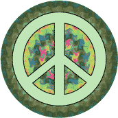 PEACE SIGN: Watermelon Tie Dye 2--BUTTON