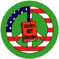 Books Not Bombs American Flag 2--PEACE SIGN POSTER