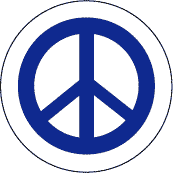 Blue PEACE SIGN--MAGNET