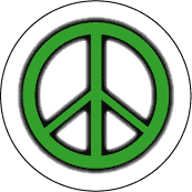 Neon Glow Green PEACE SIGN with Black Border--MAGNET