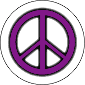 Neon Glow Purple PEACE SIGN with Black Border--MAGNET