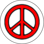 Neon Glow Red PEACE SIGN with Black Border--MAGNET