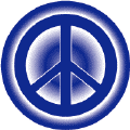 PEACE SIGN: Blue color gradient--STICKERS