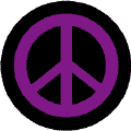 Purple PEACE SIGN on Black Background--KEY CHAIN