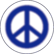 Warm Fuzzy Blue PEACE SIGN--KEY CHAIN