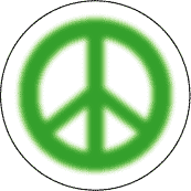 Warm Fuzzy Green PEACE SIGN--MAGNET