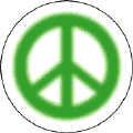 Warm Fuzzy Green PEACE SIGN--BUTTON