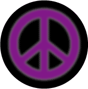 Warm Fuzzy Purple PEACE SIGN on Black Background--KEY CHAIN