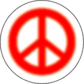 Warm Fuzzy Red PEACE SIGN--KEY CHAIN