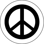 Black PEACE SIGN--MAGNET