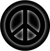 Glow Black PEACE SIGN--BUTTON