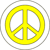 Yellow PEACE SIGN--KEY CHAIN