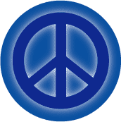 Glow Blue PEACE SIGN--KEY CHAIN