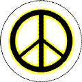 Glow Dark Black PEACE SIGN Yellow Border--STICKERS