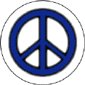 Glow Dark Blue PEACE SIGN Black Border--KEY CHAIN