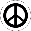 Black PEACE SIGN--BUTTON