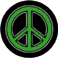 Glow Dark Green PEACE SIGN Black Border on Black Background--POSTER