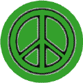 Glow Dark Green PEACE SIGN Black Border on Green Background--KEY CHAIN