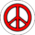 Glow Dark Red PEACE SIGN Black Border--KEY CHAIN