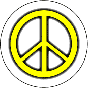 Glow Dark Yellow PEACE SIGN Black Border--KEY CHAIN