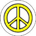 Glow Dark Yellow PEACE SIGN Black Border--KEY CHAIN