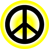 PEACE SIGN: Gradient Background Yellow--BUTTON