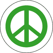 Green PEACE SIGN--BUTTON