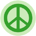 Green PEACE SIGN on Light Green--STICKERS