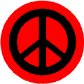 Black PEACE SIGN on Red Background--STICKERS