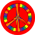 PEACE SIGN: Feelin Groovy 5--Too Cool PEACE SIGN BUTTON