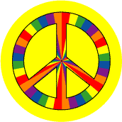 PEACE SIGN: Feelin Groovy 6--Too Groovy PEACE SIGN BUTTON