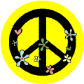 PEACE SIGN: Groovy Flowers 2--STICKERS