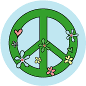 PEACE SIGN: Groovy Flowers 3--Too Groovy PEACE SIGN STICKERS