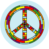 PEACE SIGN: Hippie Steering Wheel 4--BUTTON