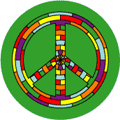 PEACE SIGN: Hippie Steering Wheel 5--Too Cool PEACE SIGN BUTTON