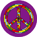 PEACE SIGN: Hippie Steering Wheel 6--Too Groovy PEACE SIGN BUTTON