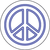 Neon Blue Peace Sign--Too Cool PEACE SIGN MAGNET