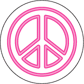 Neon Magenta Peace Sign--Too Groovy PEACE SIGN STICKERS