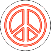 Neon Red Peace Sign--Too Cool Groovy Stuff PEACE SIGN MAGNET