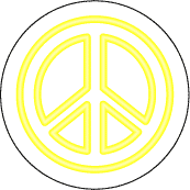 Neon Yellow Peace Sign--Too Cool Groovy Stuff PEACE SIGN STICKERS