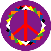 PEACE SIGN: Origami Pattern 14--BUTTON