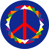 PEACE SIGN: Origami Pattern 15--Too Cool PEACE SIGN MAGNET