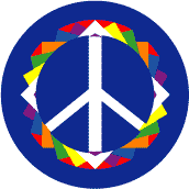 PEACE SIGN: Origami Pattern 16--Too Cool PEACE SIGN MAGNET