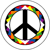 PEACE SIGN: Origami Pattern 20--Too Groovy PEACE SIGN MAGNET