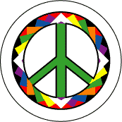 PEACE SIGN: Origami Pattern 24--Too Groovy PEACE SIGN MAGNET