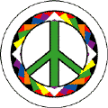 PEACE SIGN: Origami Pattern 24--Too Groovy PEACE SIGN BUTTON