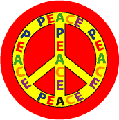 Multicultural Peace 3--PEACE SIGN BUTTON